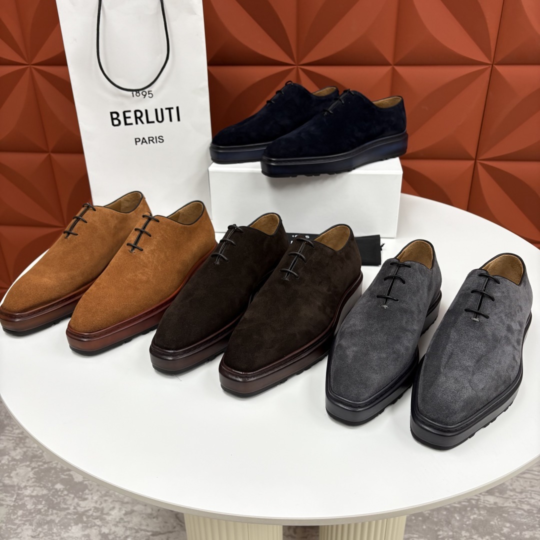 💋💍BERLUT* 布鲁提 ALTO 套脚牛津鞋 男士正装👔一脚蹬皮鞋 官方 19,500