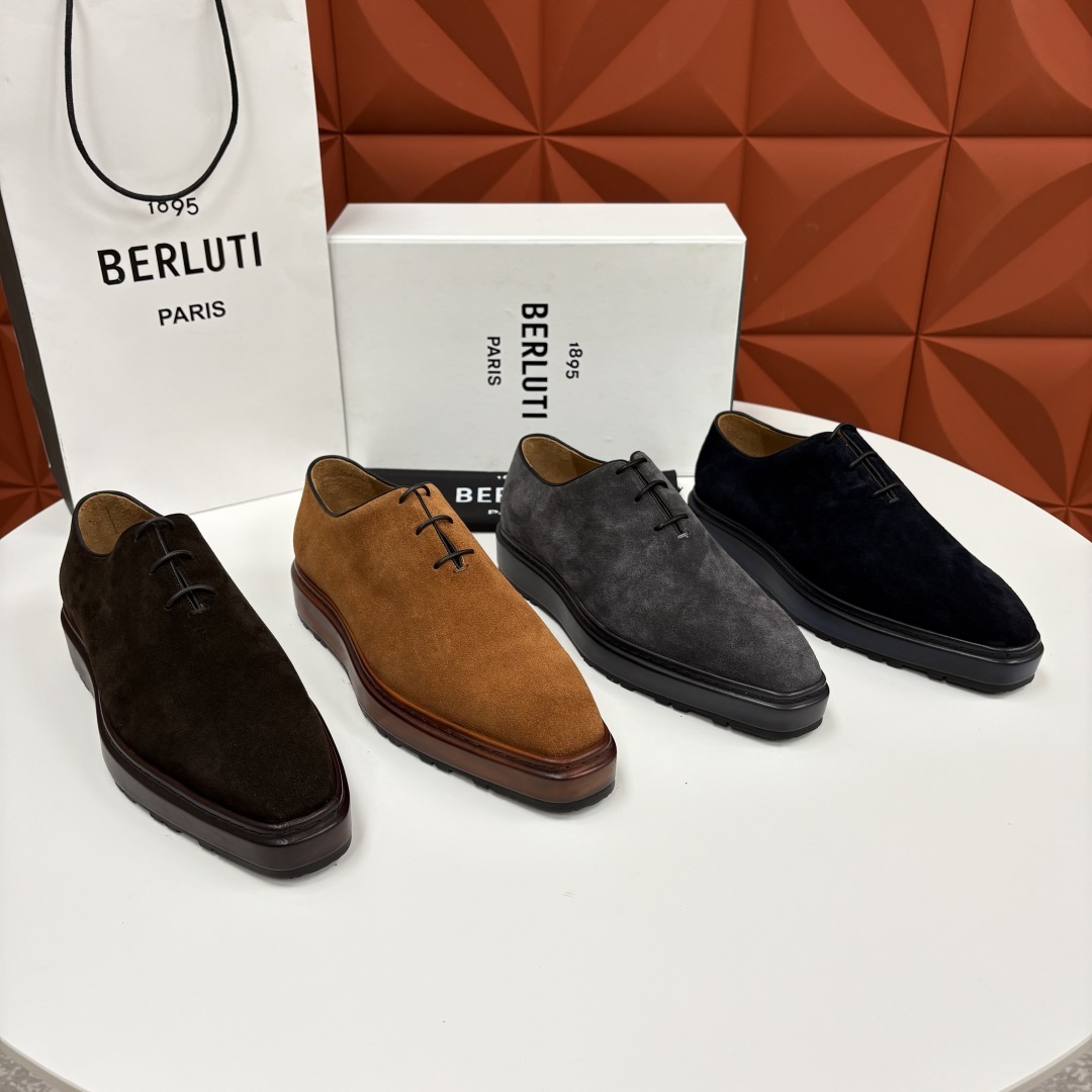 💋💍BERLUT* 布鲁提 ALTO 套脚牛津鞋 男士正装👔一脚蹬皮鞋 官方 19,500