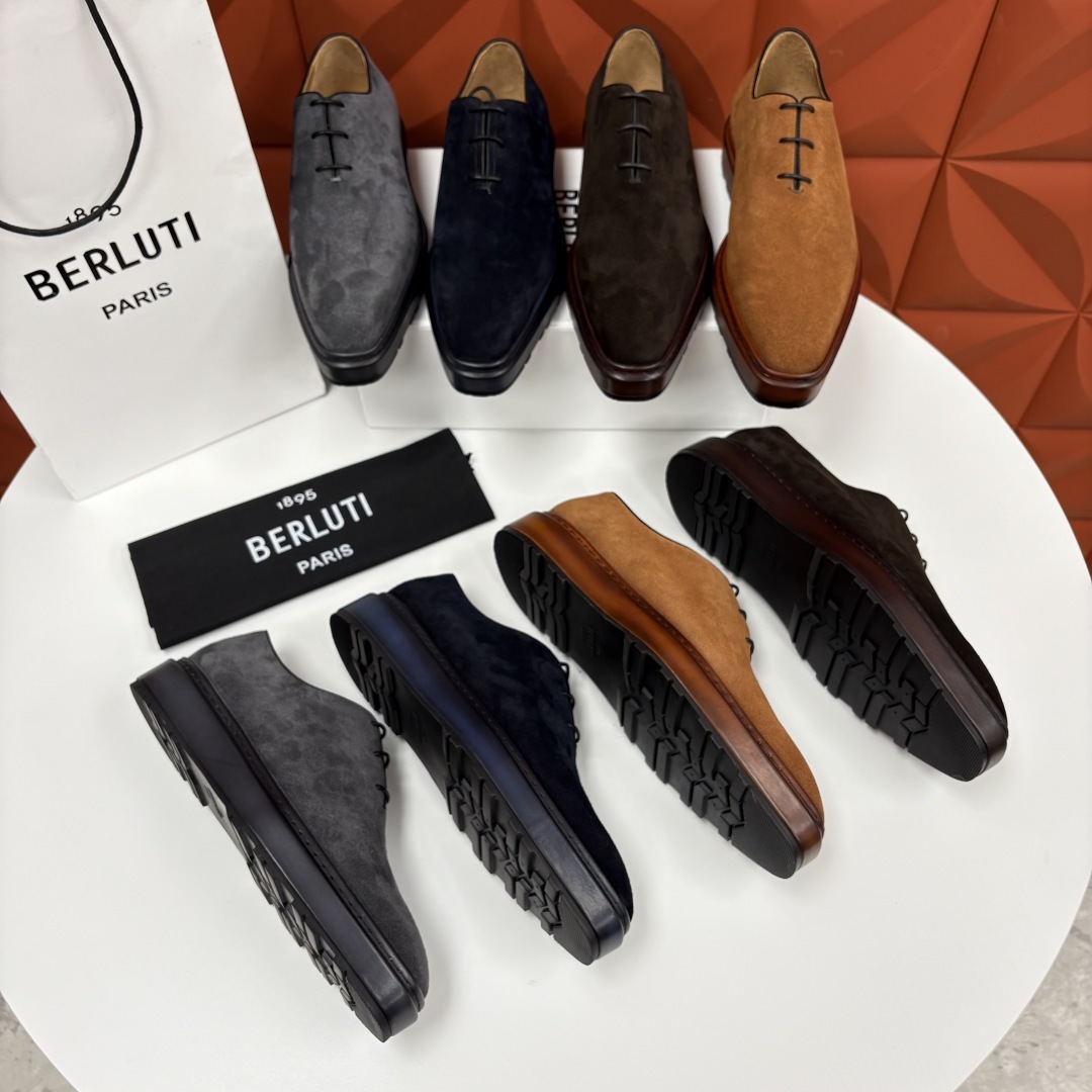 💋💍BERLUT* 布鲁提 ALTO 套脚牛津鞋 男士正装👔一脚蹬皮鞋 官方 19,500