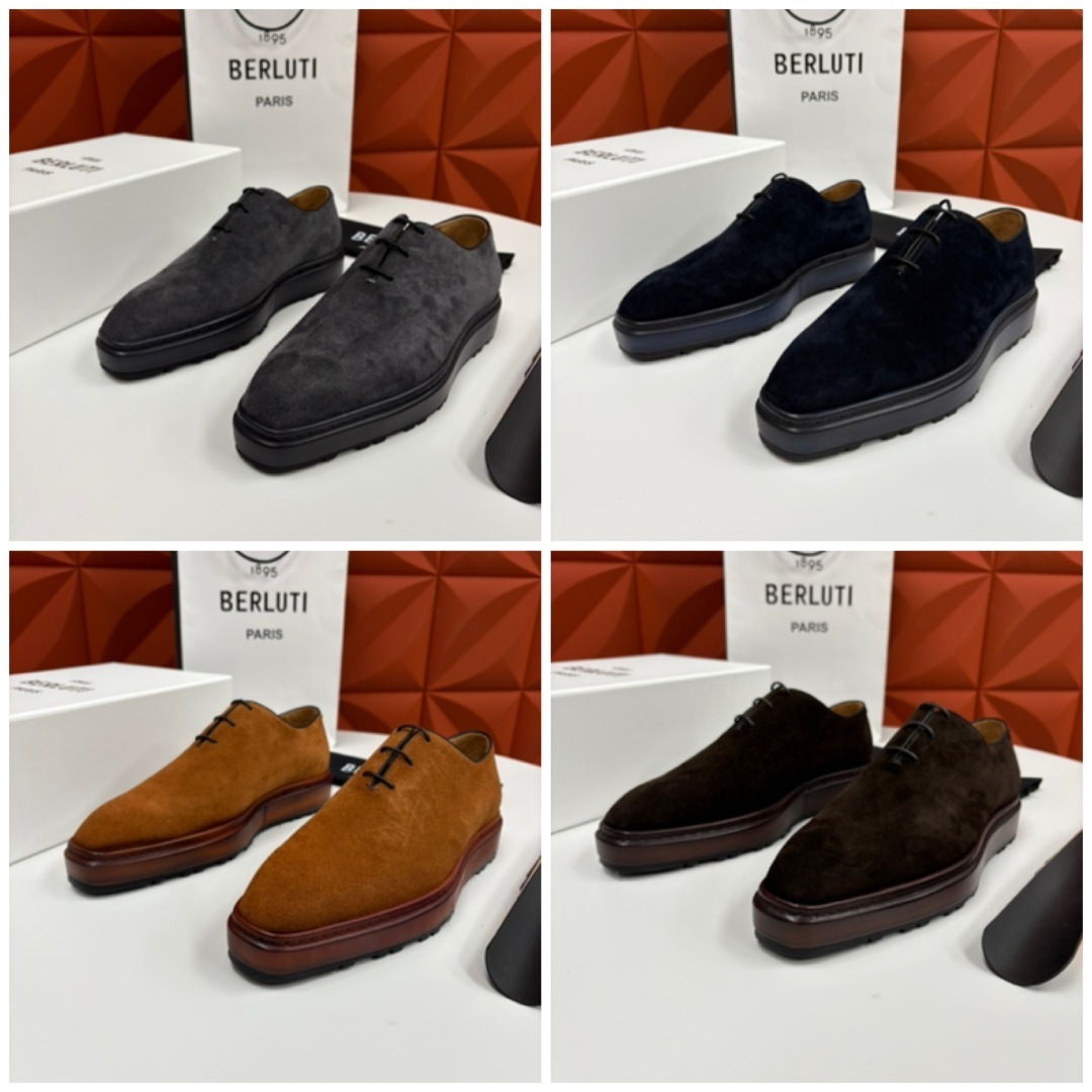 💋💍BERLUT* 布鲁提 ALTO 套脚牛津鞋 男士正装👔一脚蹬皮鞋 官方 19,500