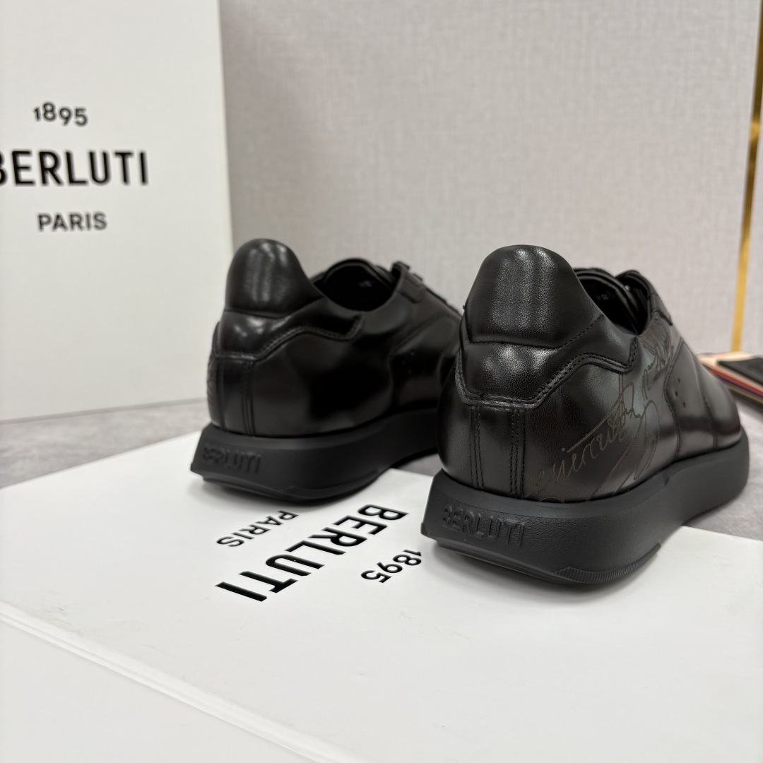 💋💍Berlut* 布鲁提 新款刀锋造型板鞋来袭 新品Stellar Scritto刺青手绘图纹休闲运动