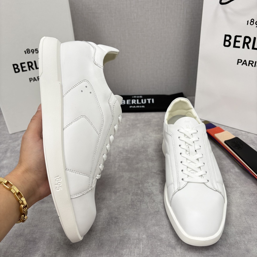 💋💍Berlut* 布鲁提 新款刀锋造型板鞋来袭 新品Stellar Scritto刺青手绘图纹休闲运动