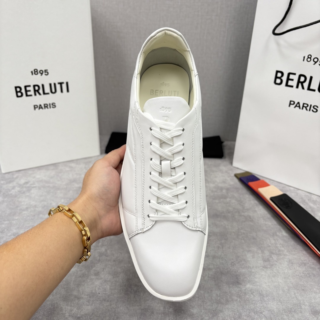 💋💍Berlut* 布鲁提 新款刀锋造型板鞋来袭 新品Stellar Scritto刺青手绘图纹休闲运动