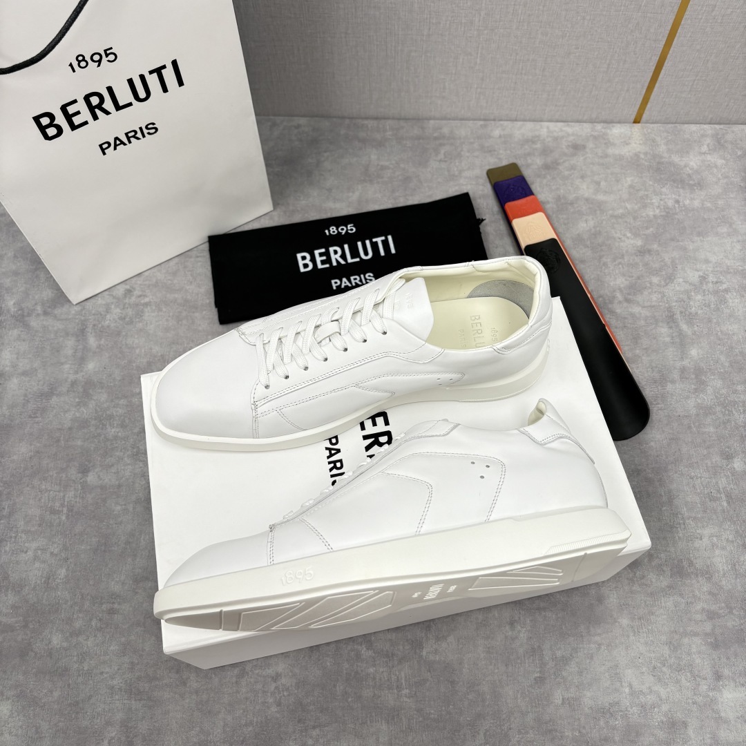 💋💍Berlut* 布鲁提 新款刀锋造型板鞋来袭 新品Stellar Scritto刺青手绘图纹休闲运动