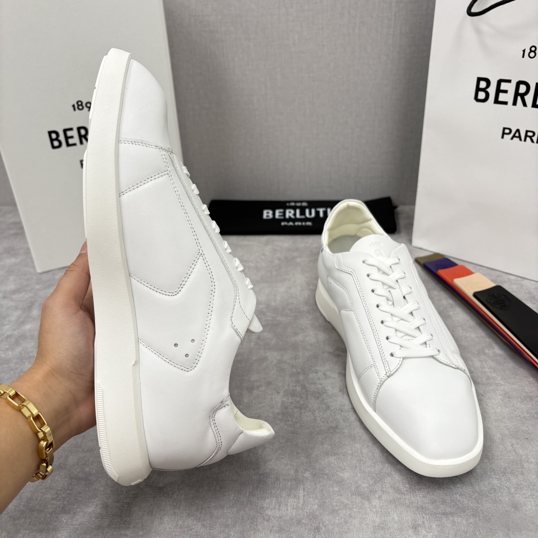 💋💍Berlut* 布鲁提 新款刀锋造型板鞋来袭 新品Stellar Scritto刺青手绘图纹休闲运动