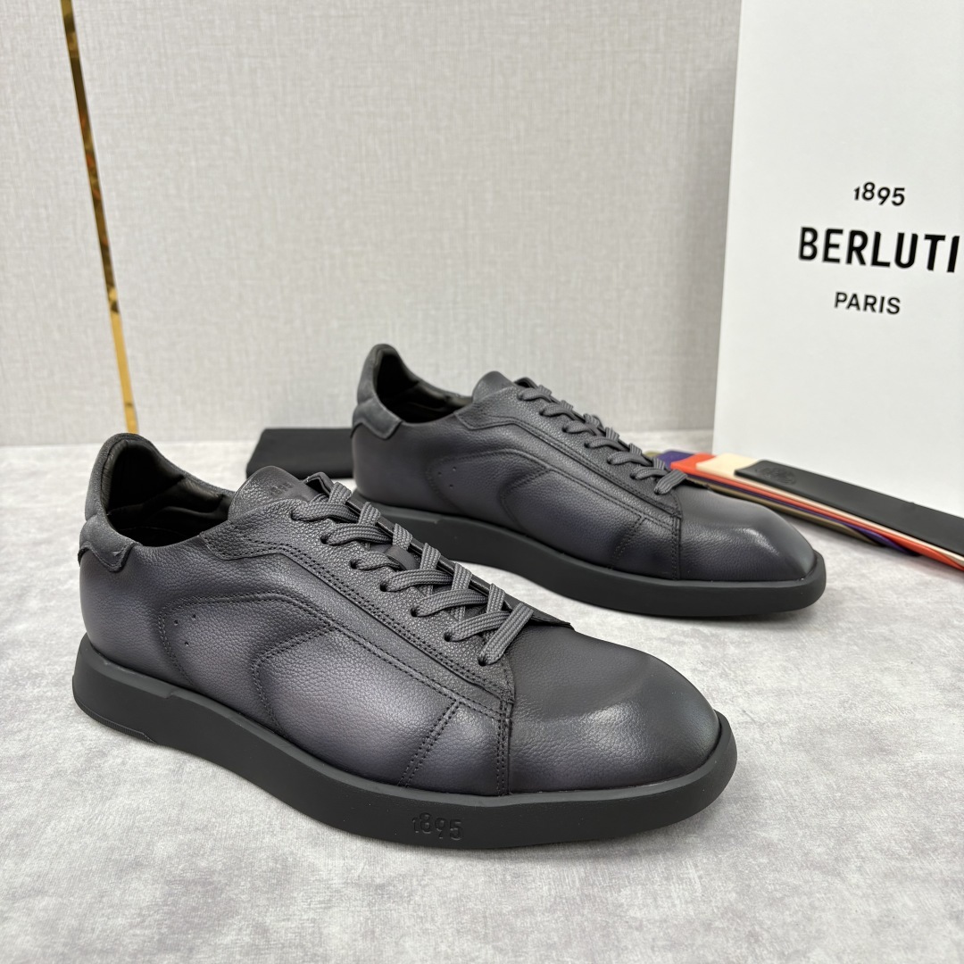 💋💍Berlut* 布鲁提 新款刀锋造型板鞋来袭 新品Stellar Scritto刺青手绘图纹休闲运动