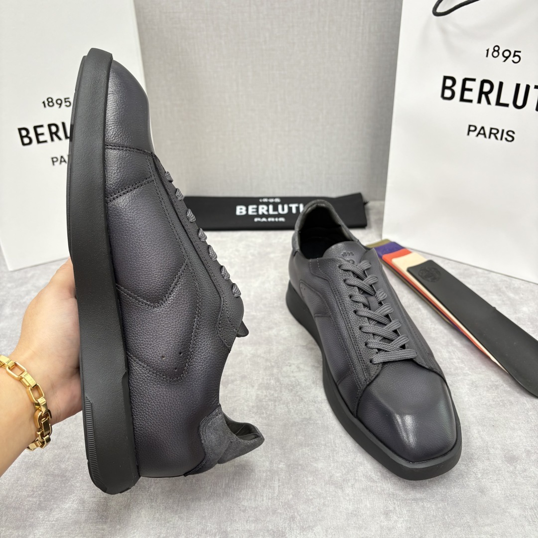 💋💍Berlut* 布鲁提 新款刀锋造型板鞋来袭 新品Stellar Scritto刺青手绘图纹休闲运动