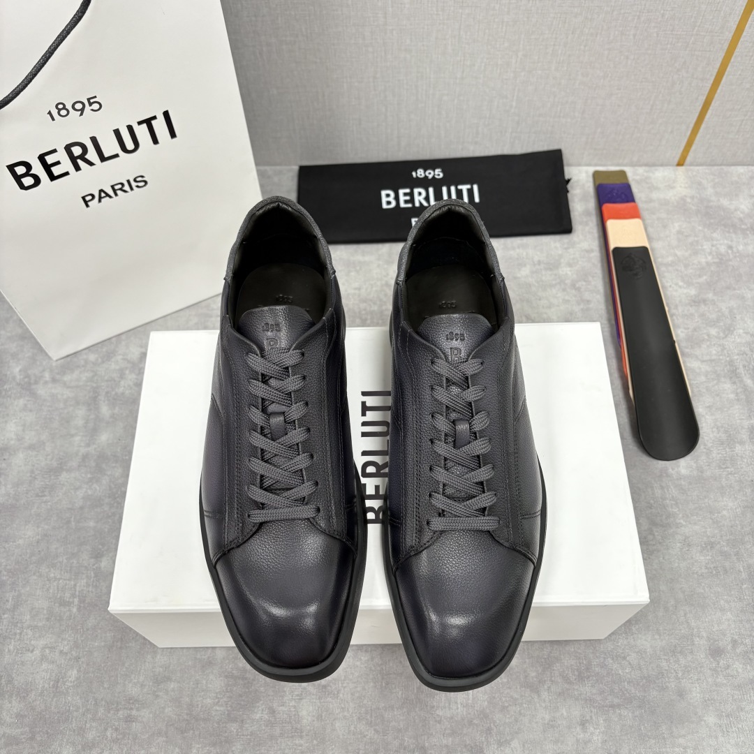 💋💍Berlut* 布鲁提 新款刀锋造型板鞋来袭 新品Stellar Scritto刺青手绘图纹休闲运动