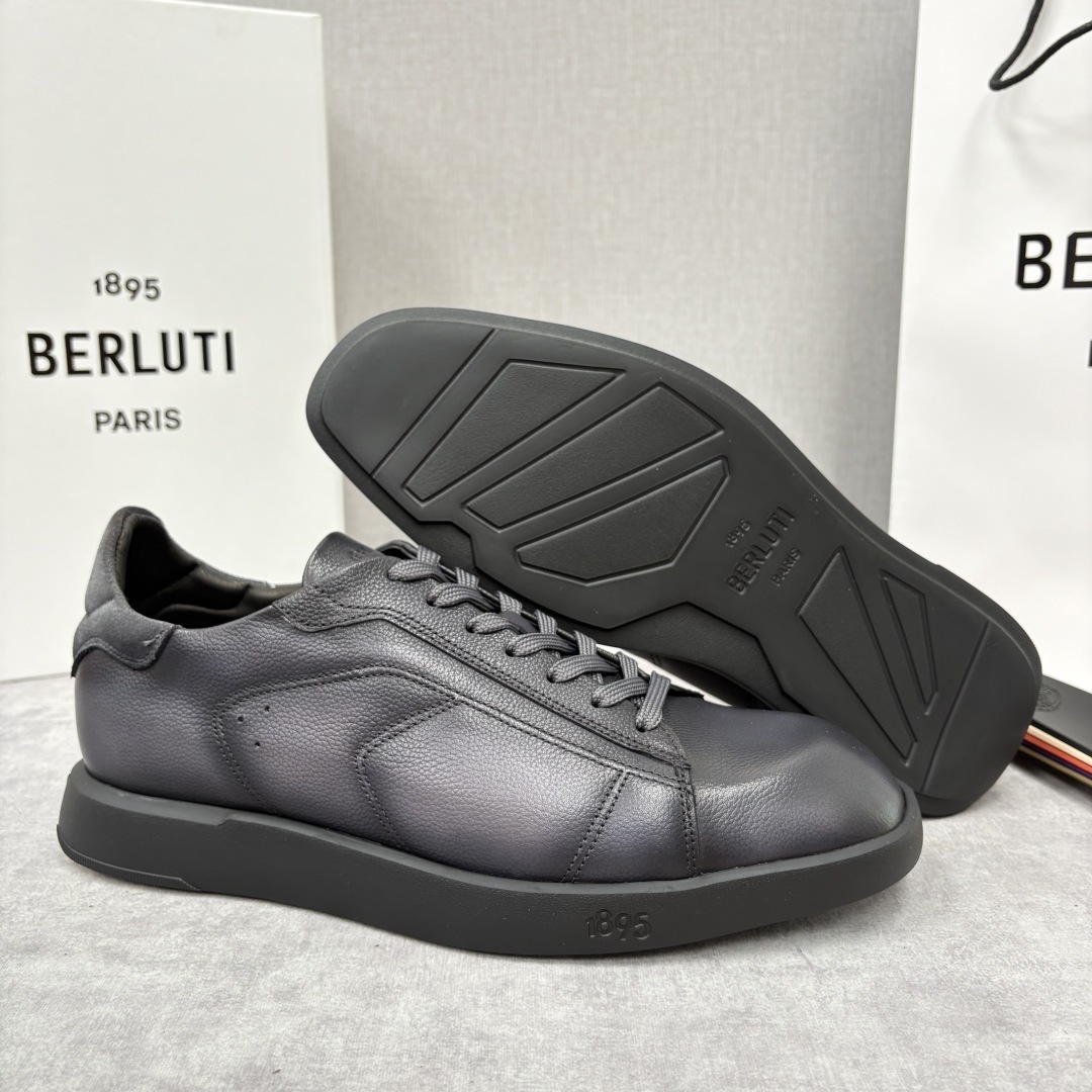 💋💍Berlut* 布鲁提 新款刀锋造型板鞋来袭 新品Stellar Scritto刺青手绘图纹休闲运动