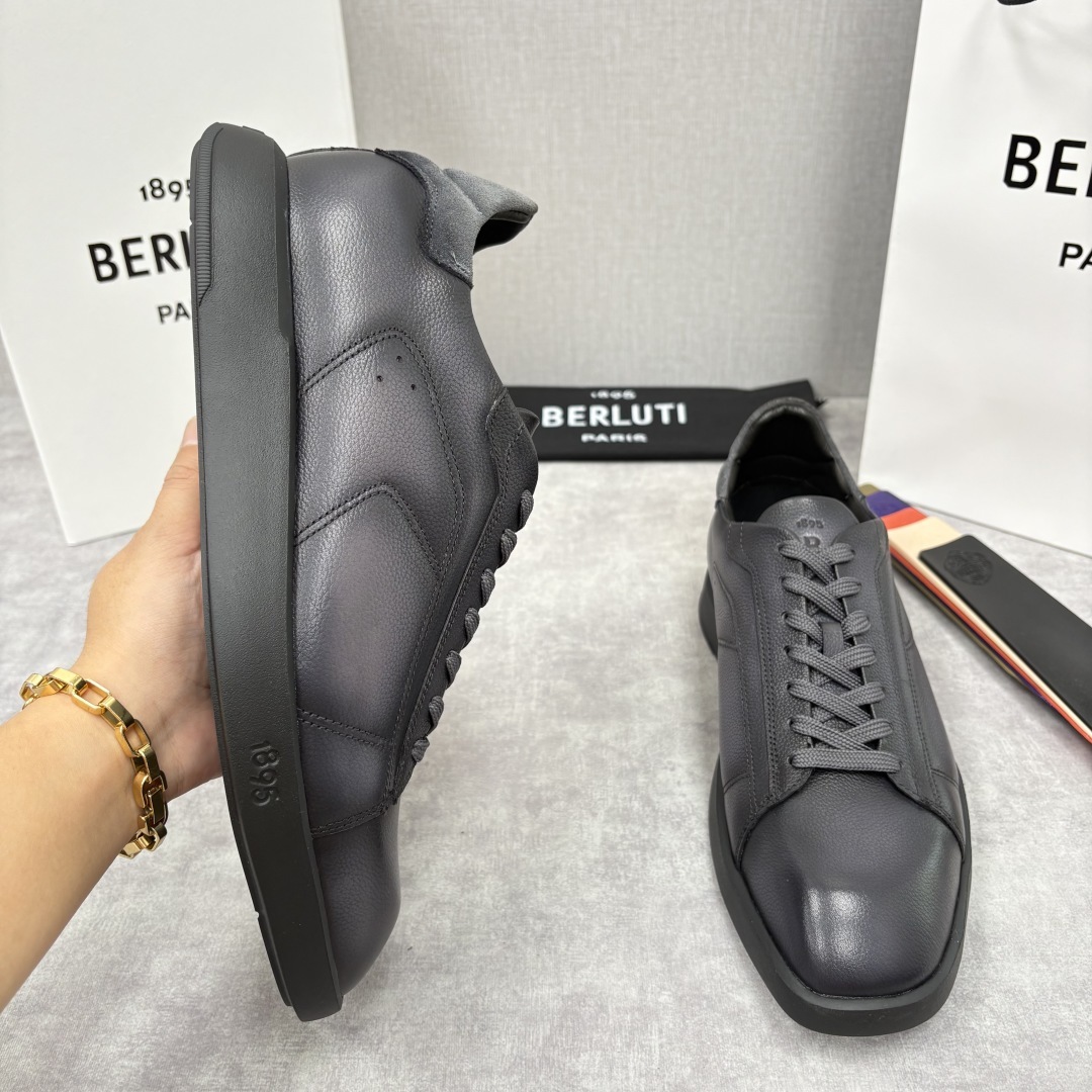 💋💍Berlut* 布鲁提 新款刀锋造型板鞋来袭 新品Stellar Scritto刺青手绘图纹休闲运动