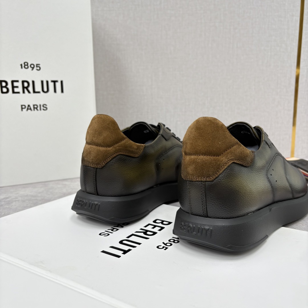 💋💍Berlut* 布鲁提 新款刀锋造型板鞋来袭 新品Stellar Scritto刺青手绘图纹休闲运动