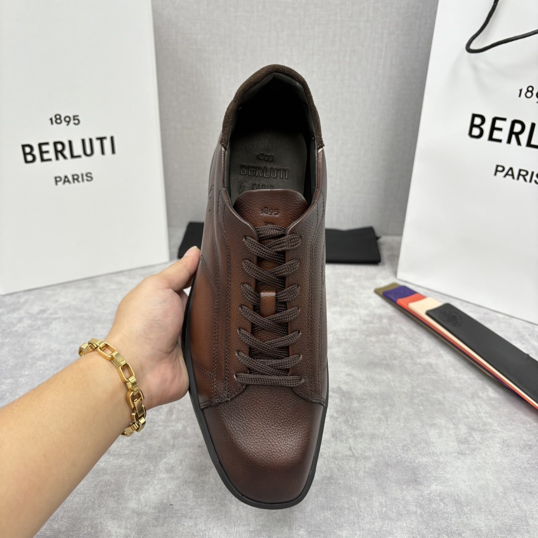 💋💍Berlut* 布鲁提 新款刀锋造型板鞋来袭 新品Stellar Scritto刺青手绘图纹休闲运动