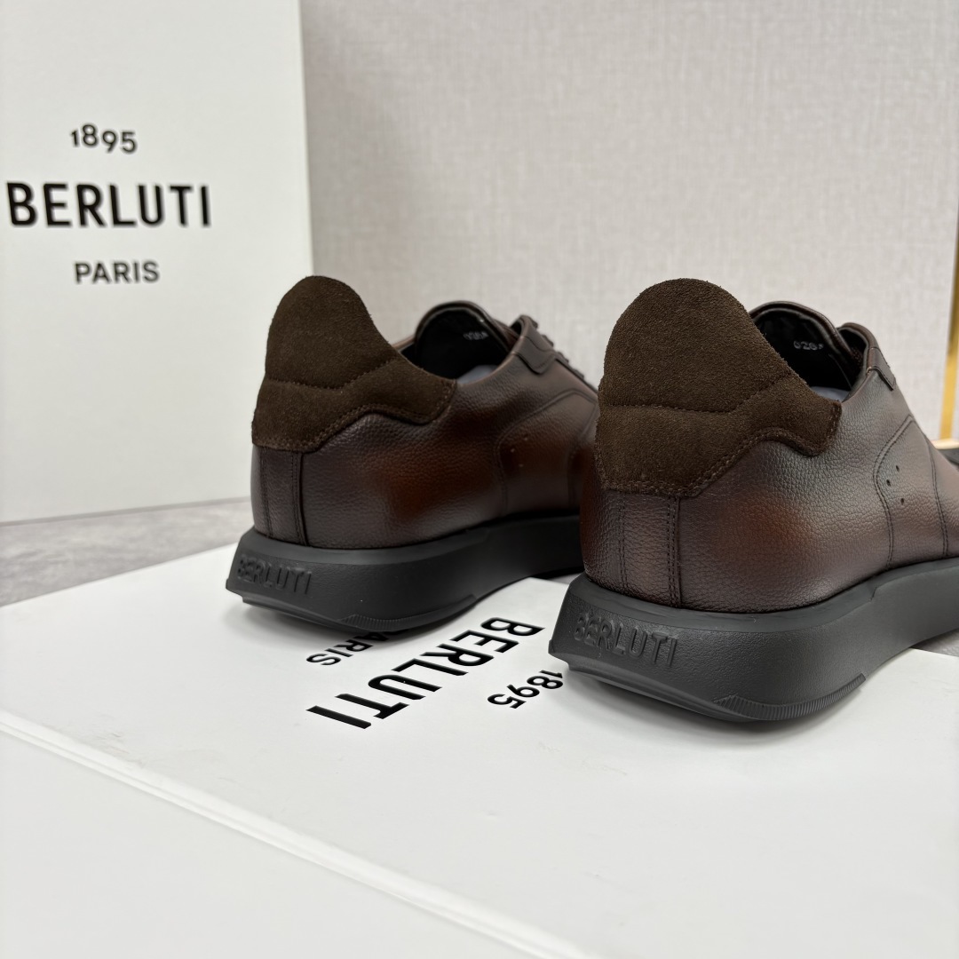 💋💍Berlut* 布鲁提 新款刀锋造型板鞋来袭 新品Stellar Scritto刺青手绘图纹休闲运动