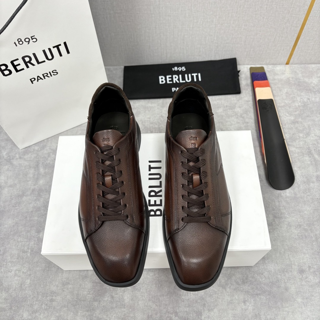 💋💍Berlut* 布鲁提 新款刀锋造型板鞋来袭 新品Stellar Scritto刺青手绘图纹休闲运动
