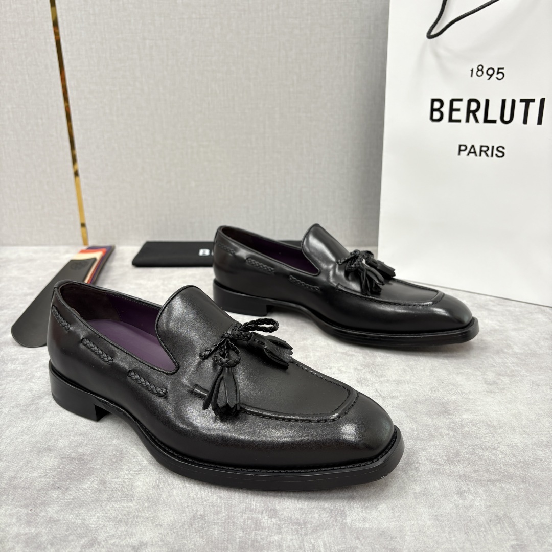 💋💍Berlut* /布鲁提 新品男士流苏乐福鞋皮鞋 以精湛工艺诠释高端男鞋魅力。经典与质感的交融