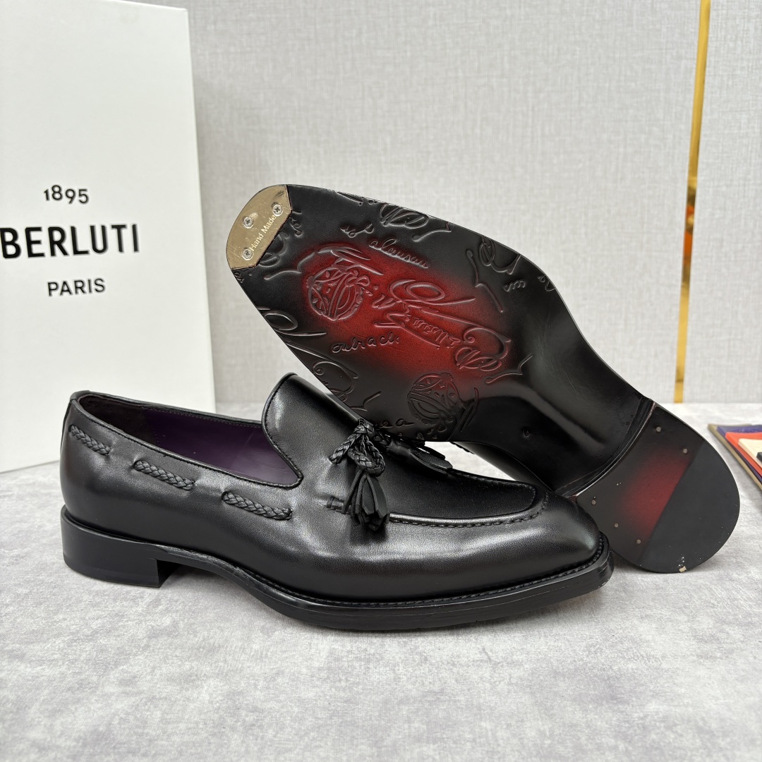 💋💍Berlut* /布鲁提 新品男士流苏乐福鞋皮鞋 以精湛工艺诠释高端男鞋魅力。经典与质感的交融