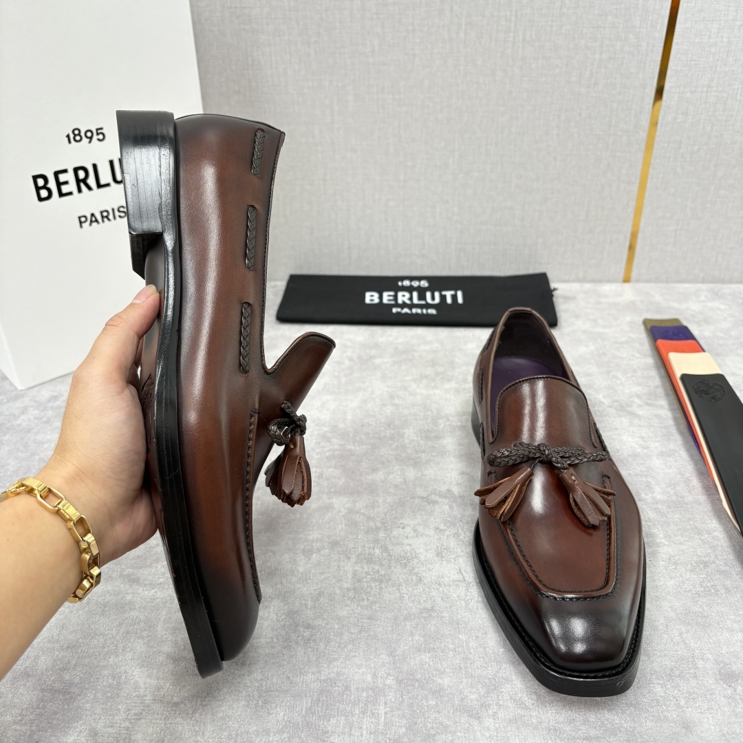💋💍Berlut* /布鲁提 新品男士流苏乐福鞋皮鞋 以精湛工艺诠释高端男鞋魅力。经典与质感的交融