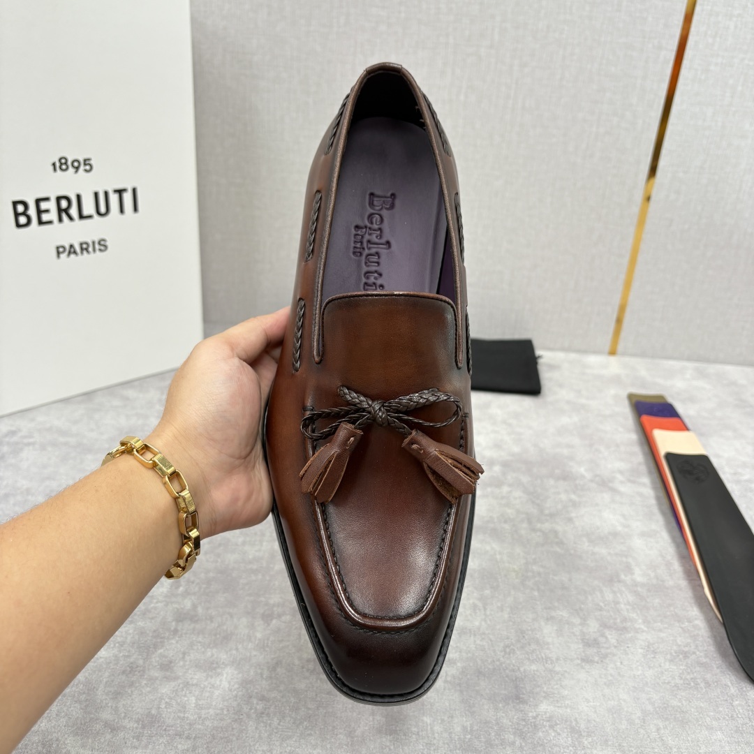 💋💍Berlut* /布鲁提 新品男士流苏乐福鞋皮鞋 以精湛工艺诠释高端男鞋魅力。经典与质感的交融