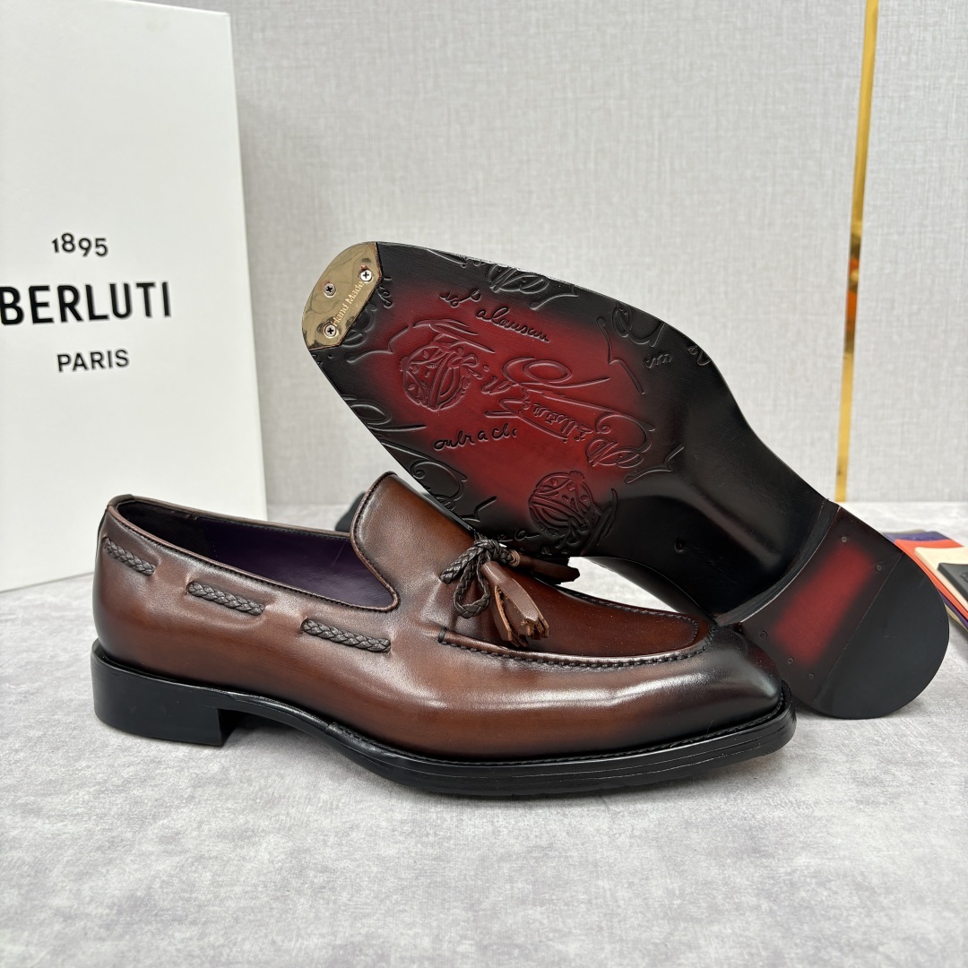 💋💍Berlut* /布鲁提 新品男士流苏乐福鞋皮鞋 以精湛工艺诠释高端男鞋魅力。经典与质感的交融