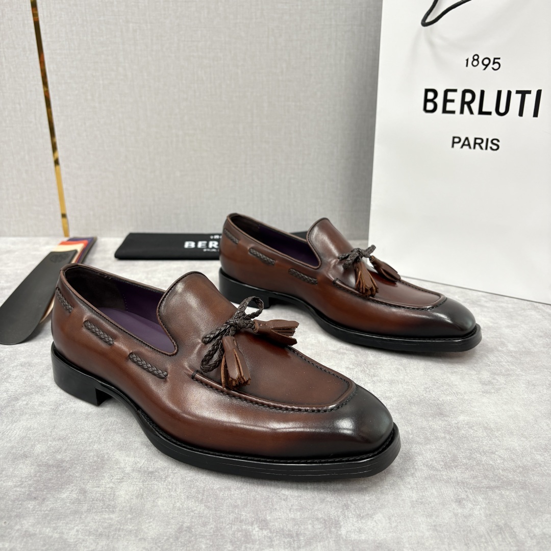 💋💍Berlut* /布鲁提 新品男士流苏乐福鞋皮鞋 以精湛工艺诠释高端男鞋魅力。经典与质感的交融
