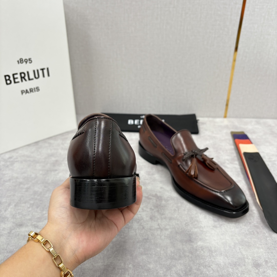 💋💍Berlut* /布鲁提 新品男士流苏乐福鞋皮鞋 以精湛工艺诠释高端男鞋魅力。经典与质感的交融