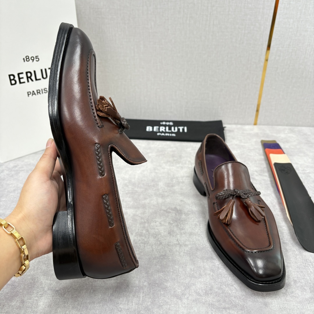💋💍Berlut* /布鲁提 新品男士流苏乐福鞋皮鞋 以精湛工艺诠释高端男鞋魅力。经典与质感的交融