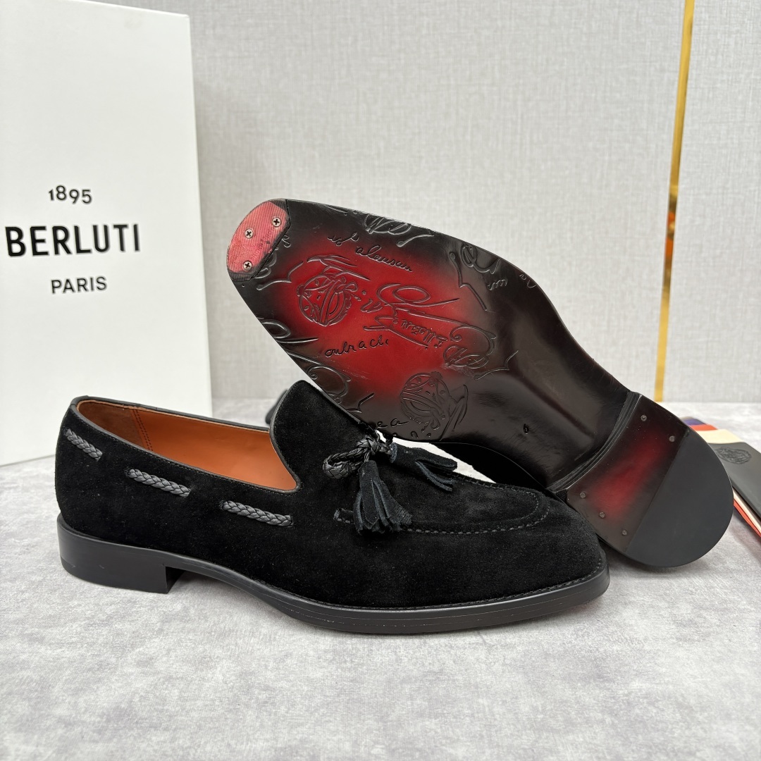 💋💍Berlut* /布鲁提 新品男士流苏乐福鞋皮鞋 以精湛工艺诠释高端男鞋魅力。经典与质感的交融