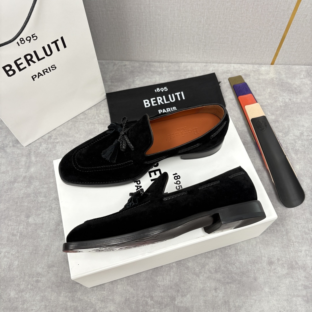 💋💍Berlut* /布鲁提 新品男士流苏乐福鞋皮鞋 以精湛工艺诠释高端男鞋魅力。经典与质感的交融