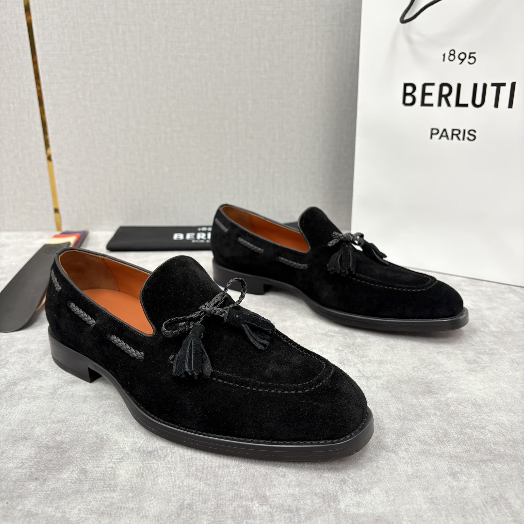 💋💍Berlut* /布鲁提 新品男士流苏乐福鞋皮鞋 以精湛工艺诠释高端男鞋魅力。经典与质感的交融