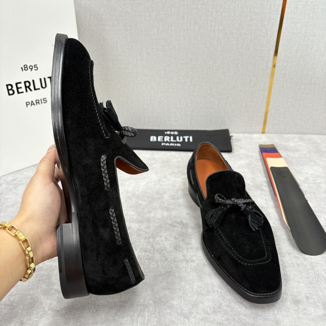 💋💍Berlut* /布鲁提 新品男士流苏乐福鞋皮鞋 以精湛工艺诠释高端男鞋魅力。经典与质感的交融