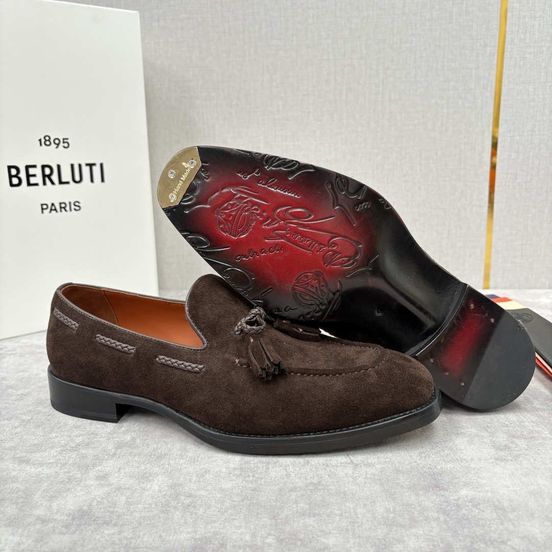 💋💍Berlut* /布鲁提 新品男士流苏乐福鞋皮鞋 以精湛工艺诠释高端男鞋魅力。经典与质感的交融