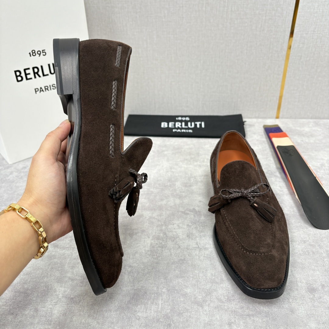 💋💍Berlut* /布鲁提 新品男士流苏乐福鞋皮鞋 以精湛工艺诠释高端男鞋魅力。经典与质感的交融