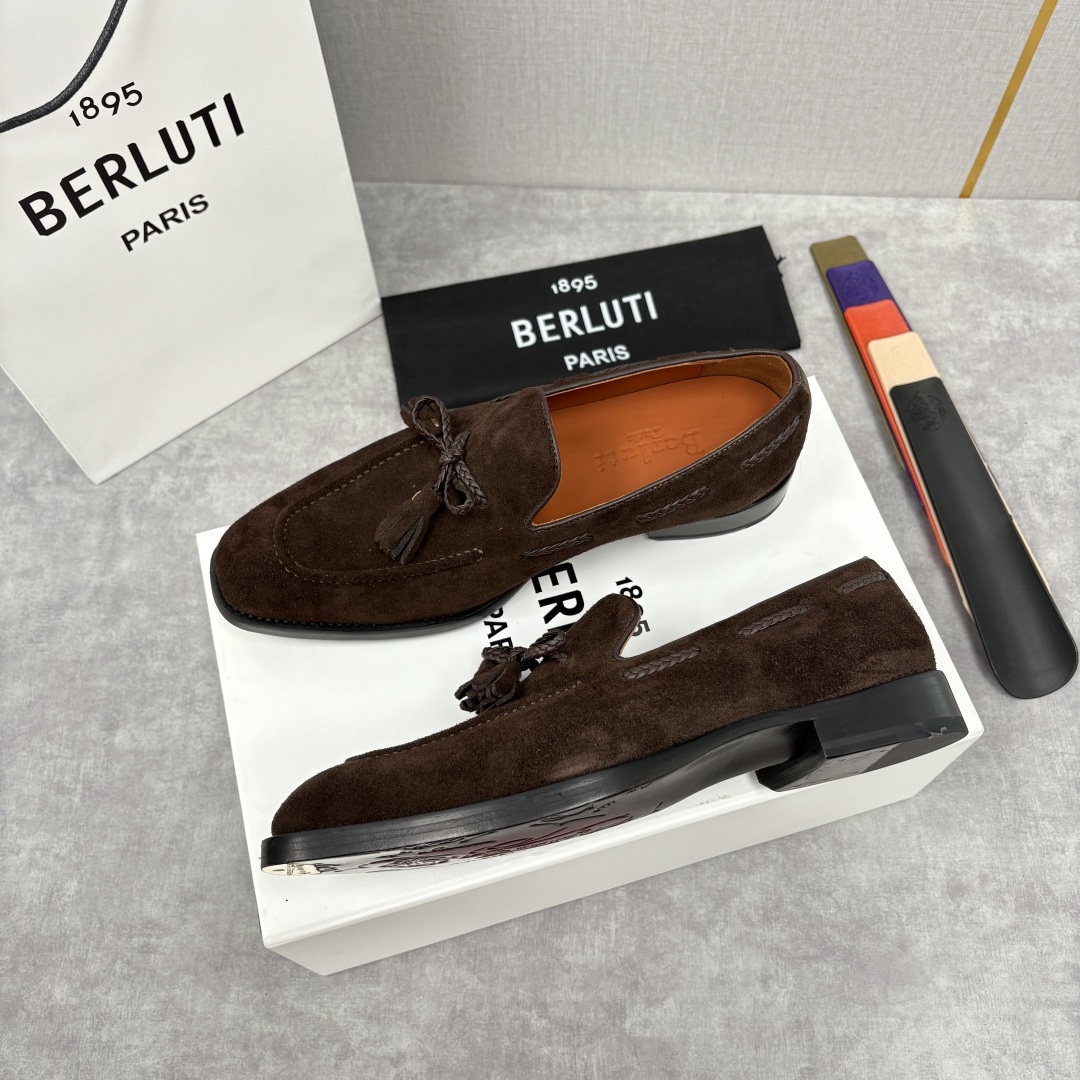 💋💍Berlut* /布鲁提 新品男士流苏乐福鞋皮鞋 以精湛工艺诠释高端男鞋魅力。经典与质感的交融