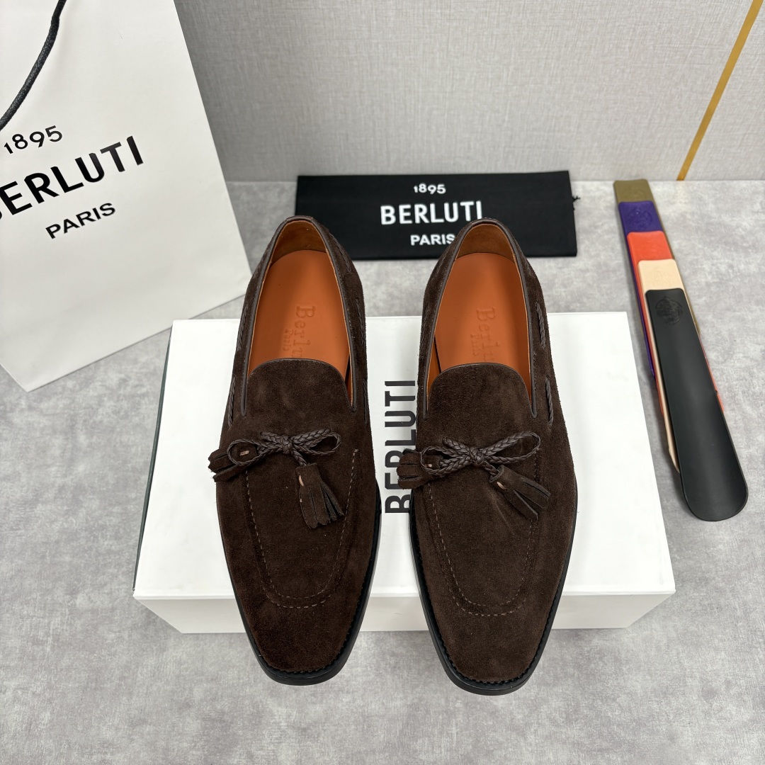💋💍Berlut* /布鲁提 新品男士流苏乐福鞋皮鞋 以精湛工艺诠释高端男鞋魅力。经典与质感的交融