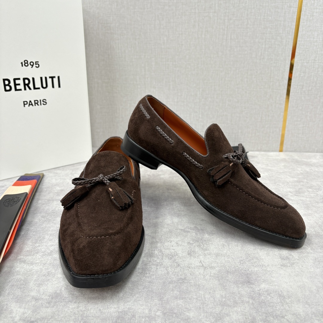💋💍Berlut* /布鲁提 新品男士流苏乐福鞋皮鞋 以精湛工艺诠释高端男鞋魅力。经典与质感的交融