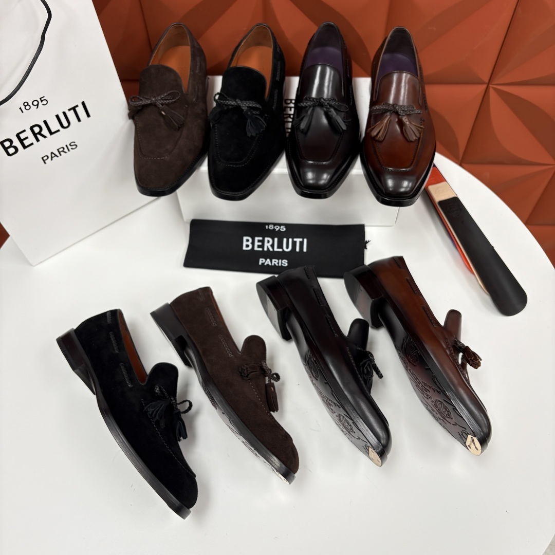 💋💍Berlut* /布鲁提 新品男士流苏乐福鞋皮鞋 以精湛工艺诠释高端男鞋魅力。经典与质感的交融