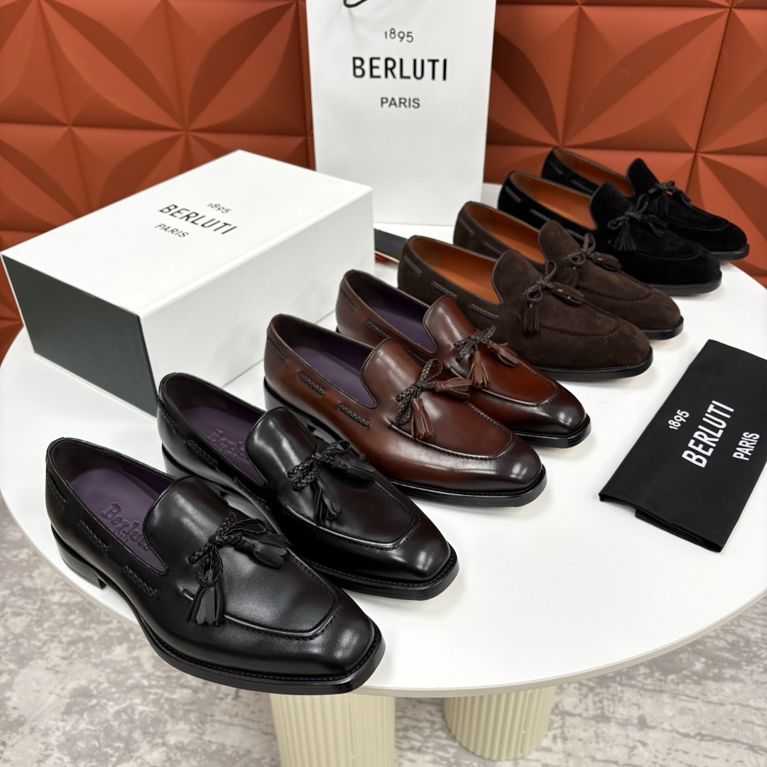 💋💍Berlut* /布鲁提 新品男士流苏乐福鞋皮鞋 以精湛工艺诠释高端男鞋魅力。经典与质感的交融