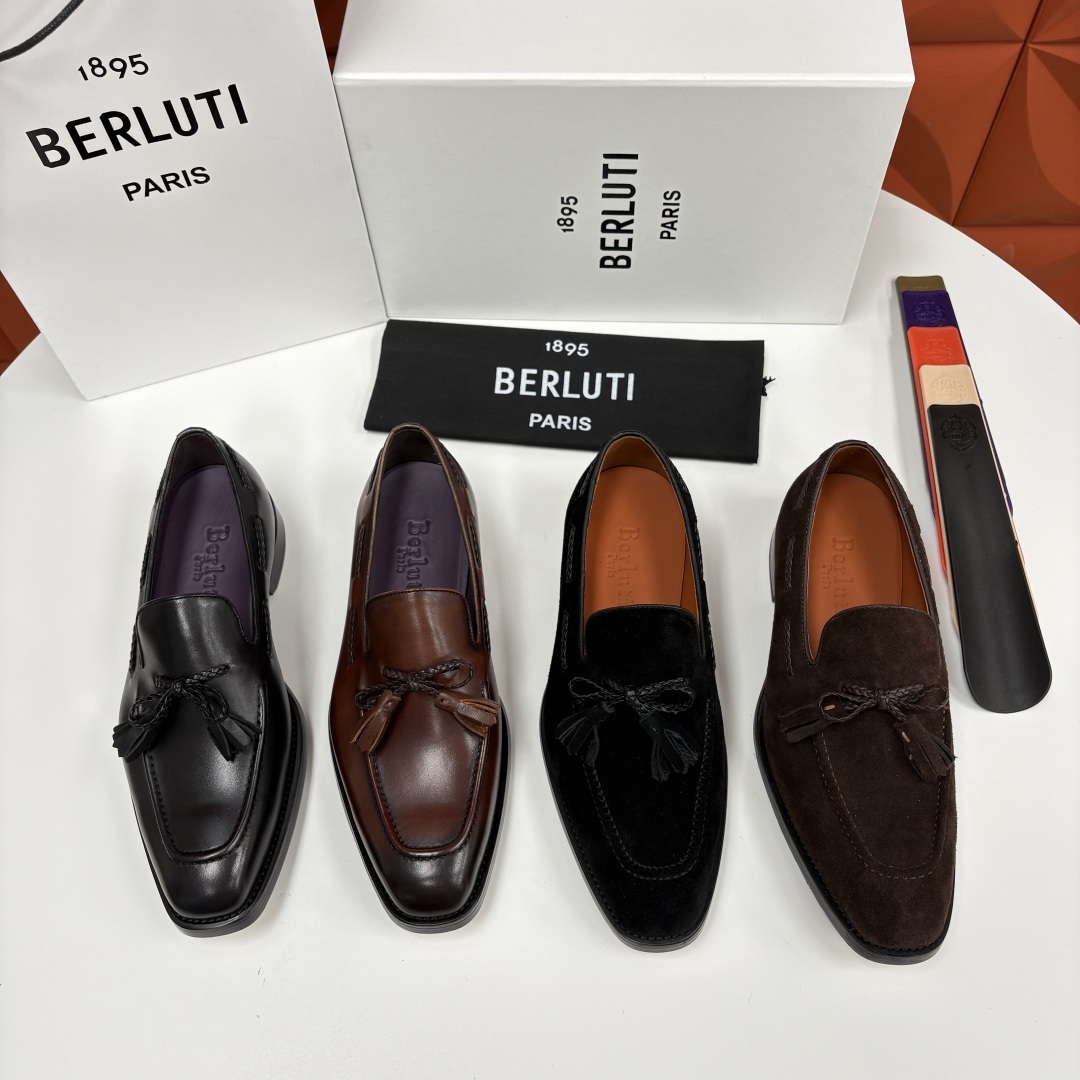 💋💍Berlut* /布鲁提 新品男士流苏乐福鞋皮鞋 以精湛工艺诠释高端男鞋魅力。经典与质感的交融