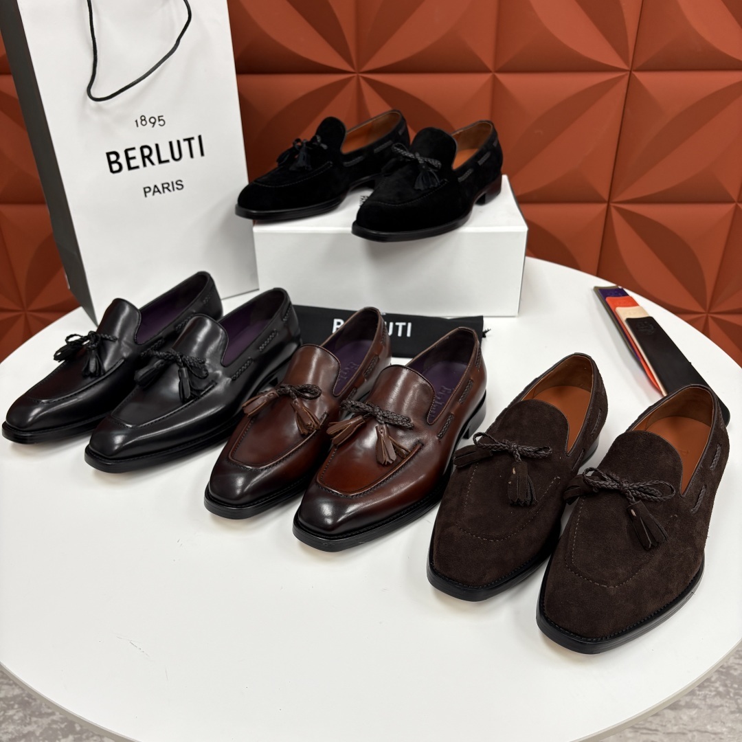 💋💍Berlut* /布鲁提 新品男士流苏乐福鞋皮鞋 以精湛工艺诠释高端男鞋魅力。经典与质感的交融