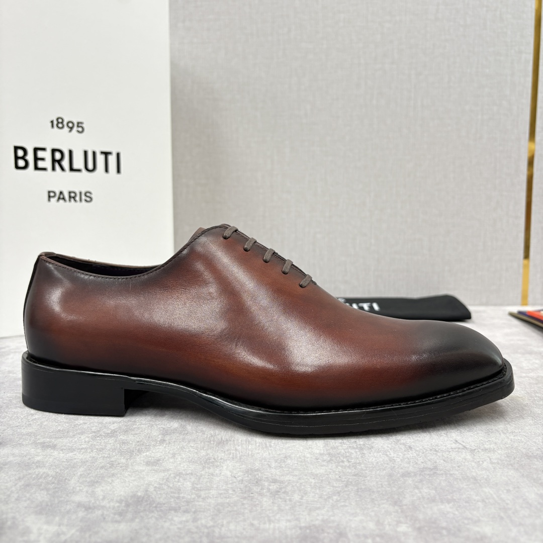 Berluti Men's Hand-Colored Leather Dress Shoes - Luxurious & Handcrafted