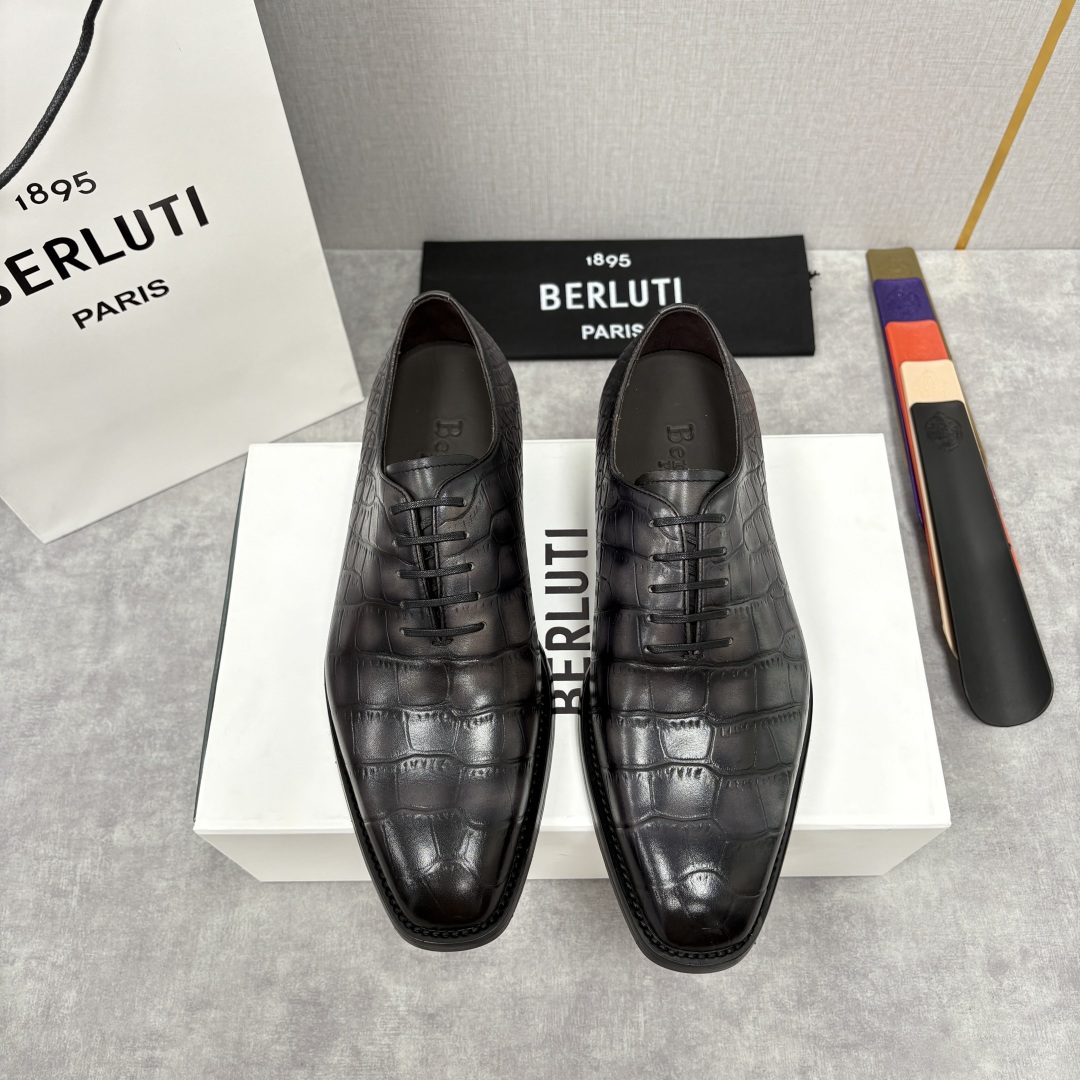 Berluti Men's Alligator Embossed Leather Dress Shoes - Hand-Dyed Italian Craftsmanship 1 cmp i1755596730827 2762 0 0