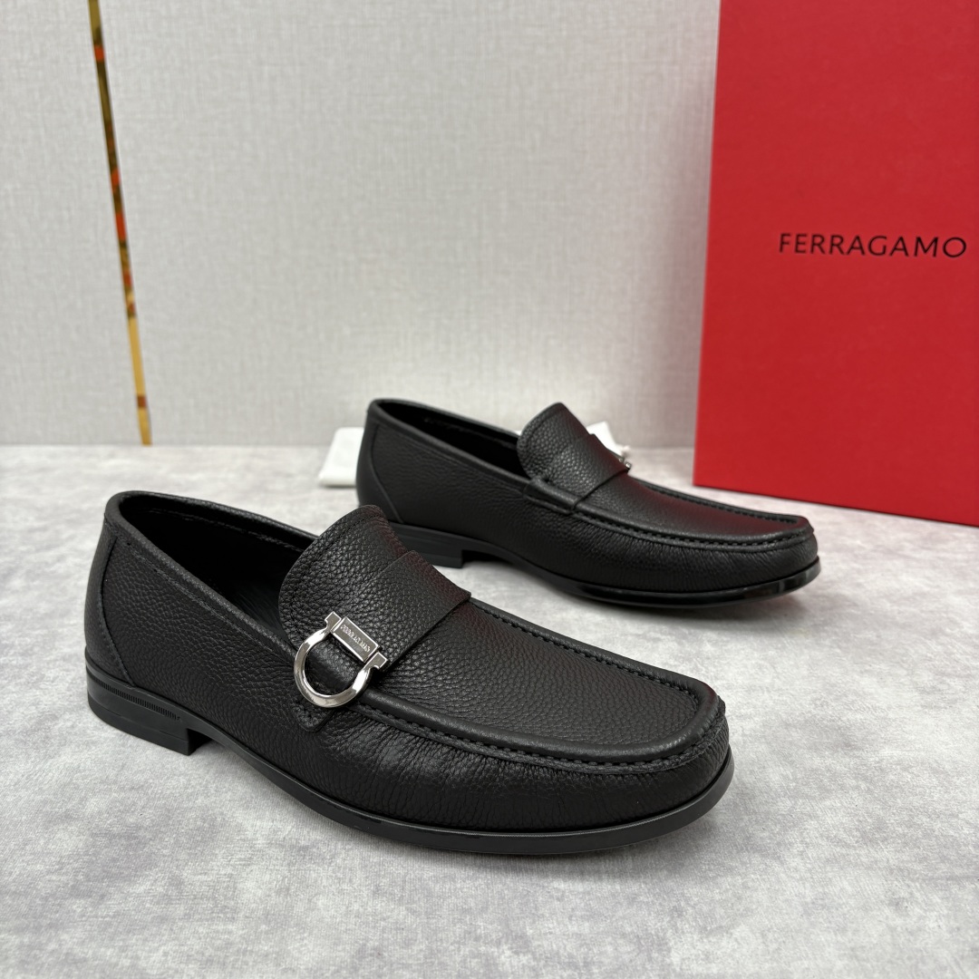 Ferragamo Gancini Buckle Leather Loafers - Classic Style & Comfort 3 cmp i1755624164838 2602 0 1