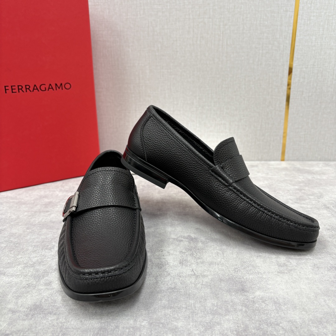 Ferragamo Gancini Buckle Leather Loafers - Classic Style & Comfort 8 cmp i1755624164838 5506 0 6