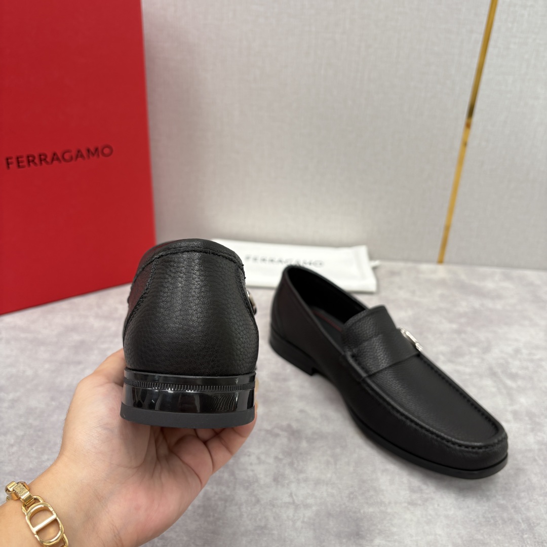 Ferragamo Gancini Buckle Leather Loafers - Classic Style & Comfort 9 cmp i1755624169964 7274 0 7