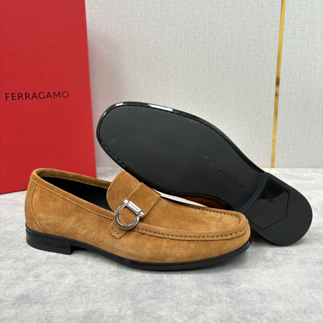 Salvatore Ferragamo Brown Suede Gancini Loafers Slip-Ons, Size 39-44 9 cmp i1755624444040 786 0 8