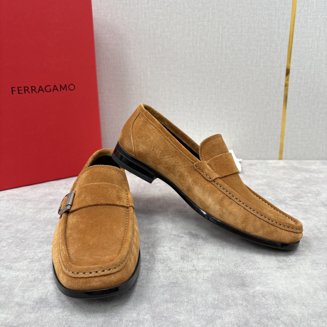 Salvatore Ferragamo Brown Suede Gancini Loafers Slip-Ons, Size 39-44 7 cmp i1755624444041 7297 0 6