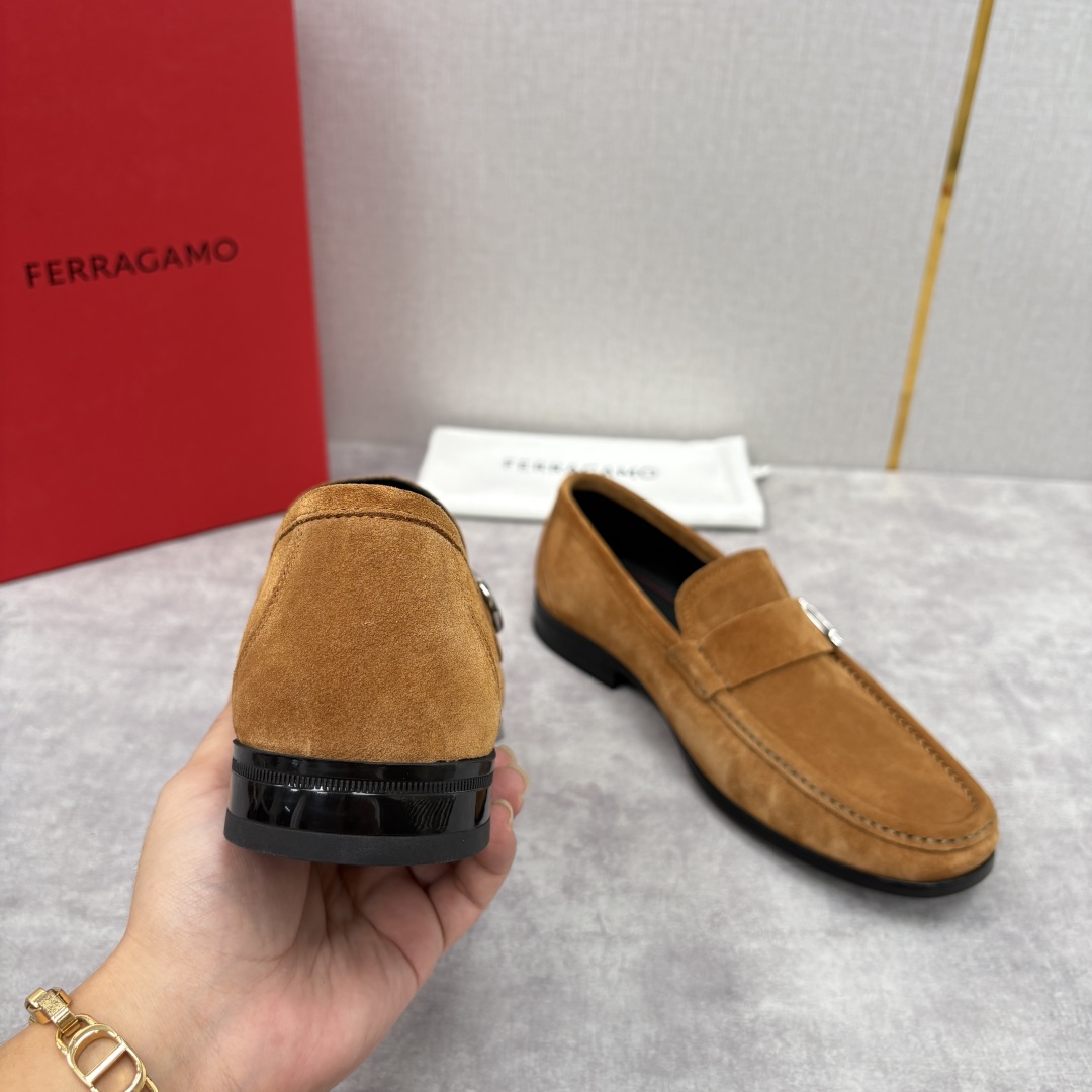 Salvatore Ferragamo Brown Suede Gancini Loafers Slip-Ons, Size 39-44 8 cmp i1755624444050 8587 0 7