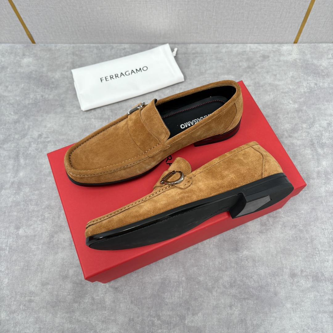 Salvatore Ferragamo Brown Suede Gancini Loafers Slip-Ons, Size 39-44 3 cmp i1755624449137 1820 0 2
