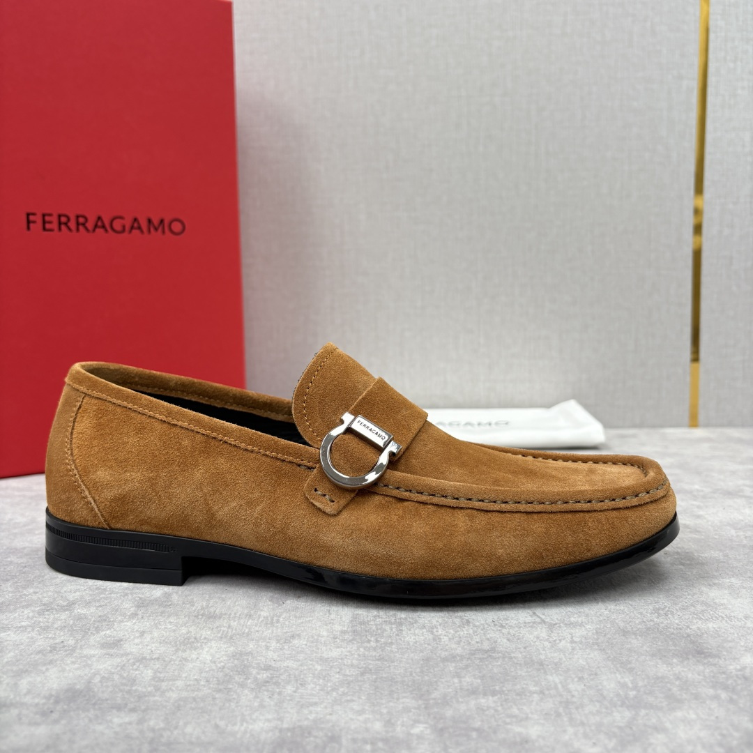 Salvatore Ferragamo Gancini Suede Loafers - Classic Style, Modern Comfort