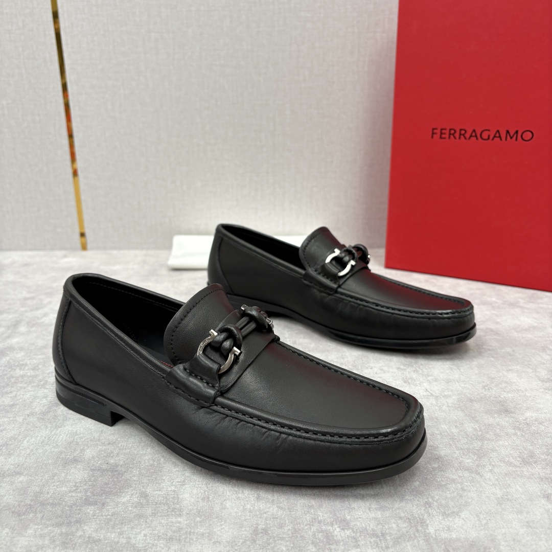 Salvatore Ferragamo Men's Gancini Leather Loafers - Black 3 cmp i1755624564645 7400 0 1